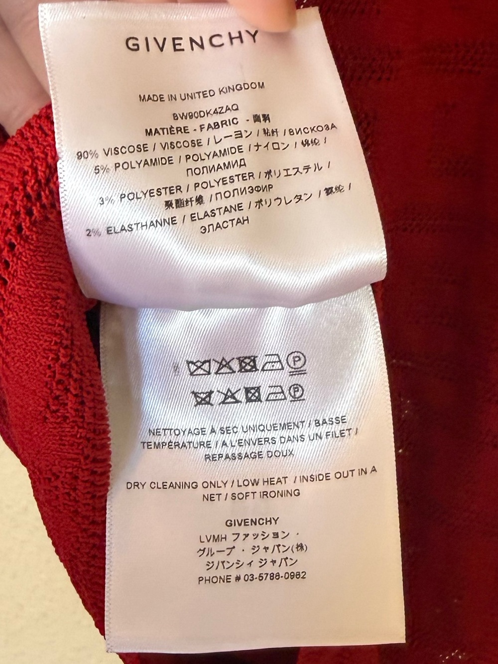 Givenchy Red 4G Logo Sheer Knit Turtleneck Sweater NWT Size Small - Picture 7 of 8